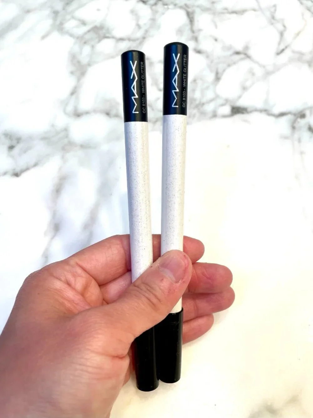 The Crème Shop Match Made Liquid Foundation + x2 MAX White Glitter Pencil Bundle